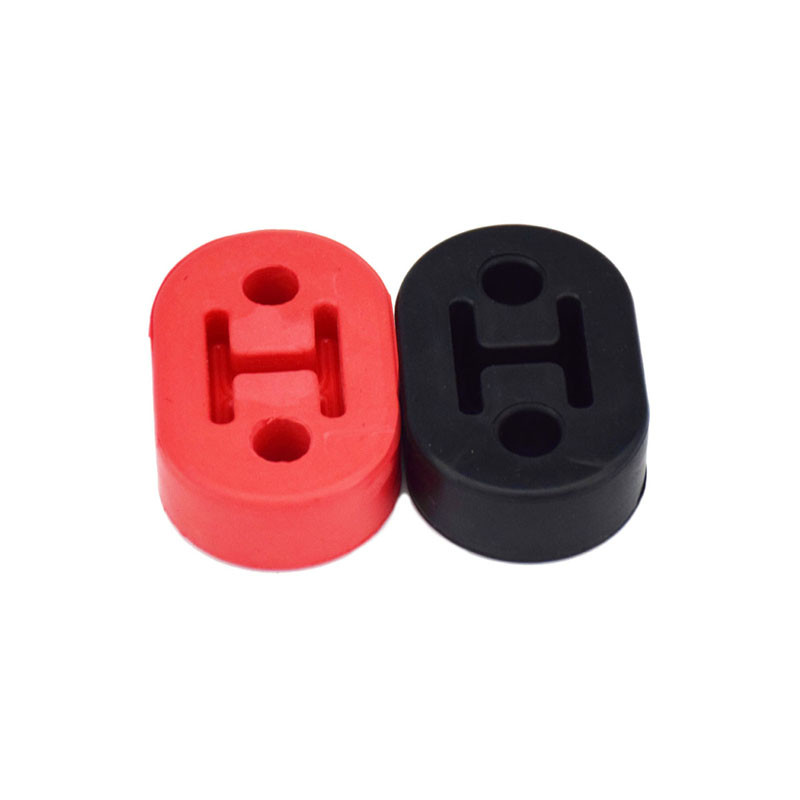 Läbimõõt 11mm 2 auku Universaalne auto kummist väljalasketoru tagatoru kinnitusklambrid riidepuu isolaator punane must
