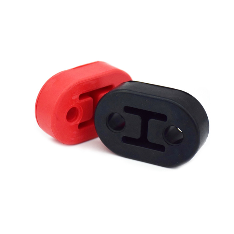 Läbimõõt 11mm 2 auku Universaalne auto kummist väljalasketoru tagatoru kinnitusklambrid riidepuu isolaator punane must