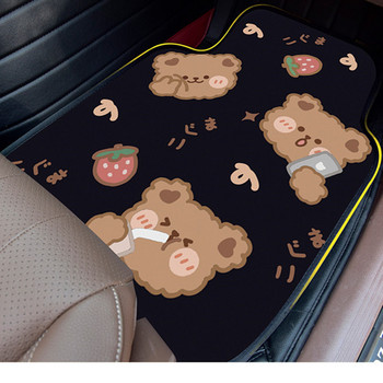 New Arrival Universal κοντό βελούδινο καρτούν αρκουδάκι Αντι-βρώμικο αντιολισθητικό προστατευτικό εσωτερικό μοκέτα ποδιών αυτοκινήτου