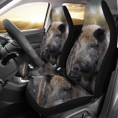 „Boar Animal Pattern“ automobilio sėdynės užvalkalas tinka daugeliui automobilio salono priedų. Rinkinys iš 2 universalių priekinių sėdynių užvalkalų