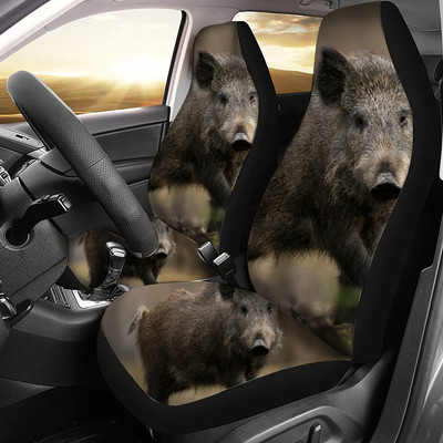 „Boar Animal Pattern“ automobilio sėdynės užvalkalas tinka daugeliui automobilio salono priedų. Rinkinys iš 2 universalių priekinių sėdynių užvalkalų