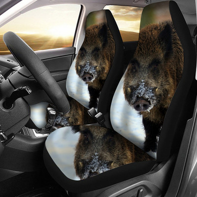 „Boar Animal Pattern“ automobilio sėdynės užvalkalas tinka daugeliui automobilio salono priedų. Rinkinys iš 2 universalių priekinių sėdynių užvalkalų