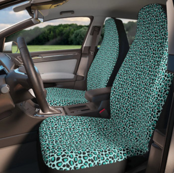 Πολύχρωμο ροζ μωβ Animal print Leopard Cheetah Καλύμματα καθισμάτων αυτοκινήτου Ζεύγος 2 Καλύμματα μπροστινών καθισμάτων Προστατευτικό καθισμάτων αυτοκινήτου Αξεσουάρ αυτοκινήτου
