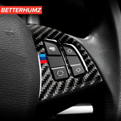 BETTERHUMZ süsinikkiust auto rooliratta nupu trimmi M Performance kleebised BMW X5 E70 X6 E71 2008-2013 autotarvikutele