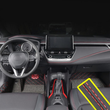 4m Αυτοκόλλητη δερμάτινη λωρίδα γραμμής διακόσμησης αυτοκινήτου Universal για σχισμή ταμπλό πόρτας DIY Auto Modifications Εσωτερικά αξεσουάρ