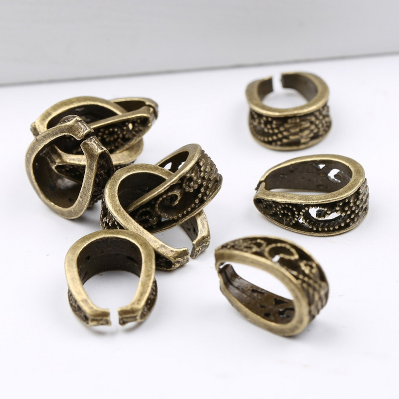 reidgaller 50db medál horog barkácsolt antik bronz ezüst kaució csatlakozó leletek ékszerkészítéshez 10x4mm