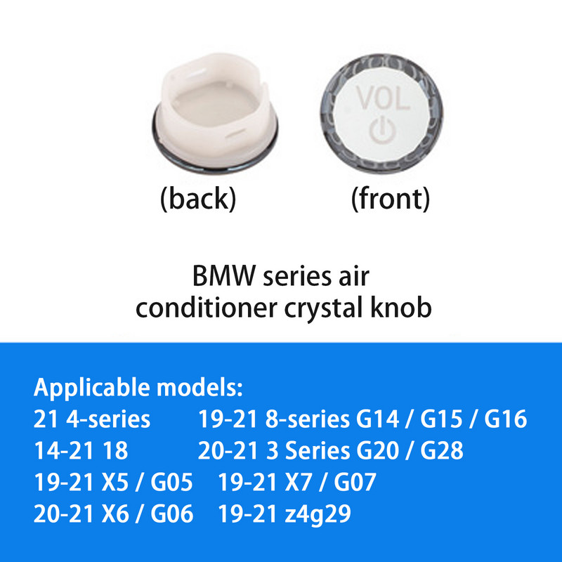 Autó hangerőszabályzó gomb gomb cserebetét BMW New 3-as sorozathoz G20 G05 X5 G06 X6 G07 X7 Z4 G29 kristály belső