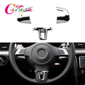 ABS Chrome`i auto rooliratta kaunistuse katte kleebis sobib Volkswagen VW GOLF POLO JETTA MK5 MK6 Bora tarvikud