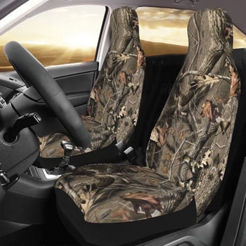 3D Print Καλύμματα καθισμάτων αυτοκινήτου Camouflage Real Tree Universal for Cars Trucks SUV or Van Camo Bucket Seats Protector Covers Women Men