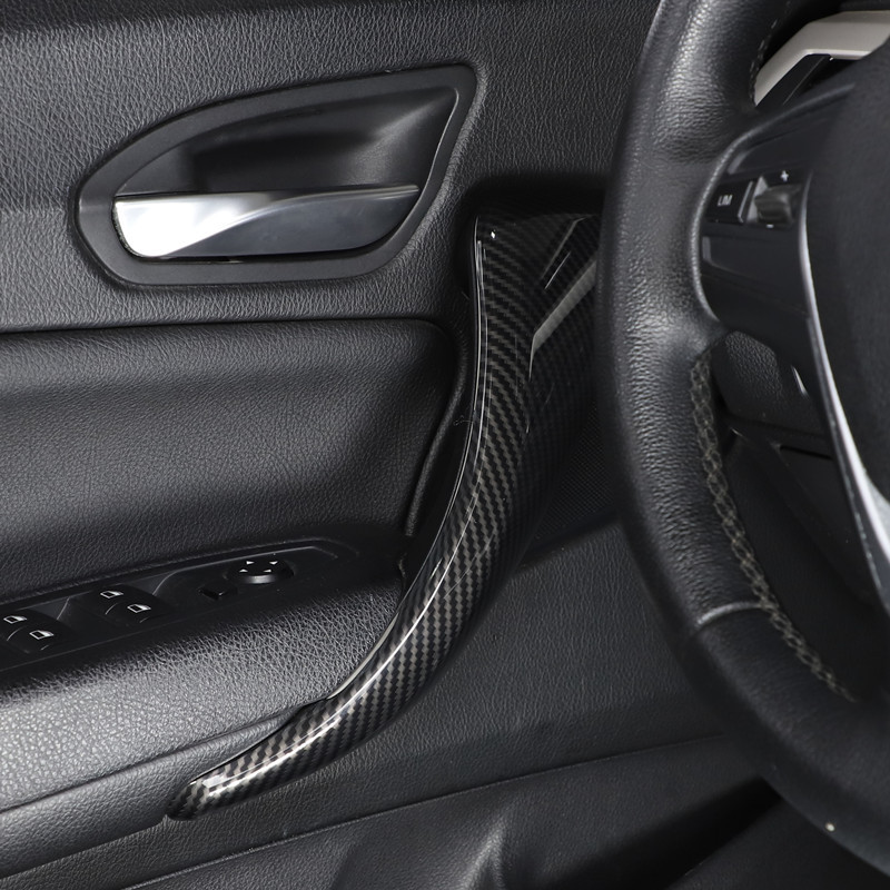 Szénszálas színű ajtókilincskeret díszítő burkolat burkolat BMW 1 2 Series F20 F21 F22 F23 2012-2017 autóstílusú belső terekhez