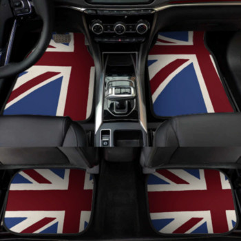 Изработени по поръчка автомобилни подложки отпред и отзад комплект Union Jack за Mini Cooper 2007-2023 R55 R56 R57 R60 R61 F54 F55 F56 F57 F60 Clubman