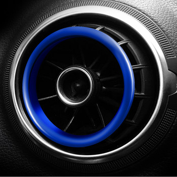 Αυτοκόλλητα Αυτοκόλλητα από κράμα αλουμινίου Όργανα εξόδου αέρα Κάλυμμα Αυτοκόλλητα Δαχτυλίδι διακόσμησης για Audi A3 S3 Q2 Εσωτερικά αξεσουάρ αυτοκινήτου Προϊόντα