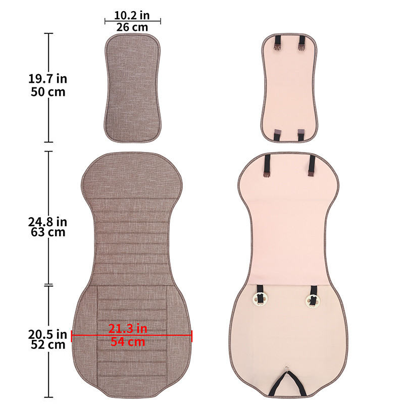 Lininis automobilio sėdynės užvalkalas su atlošu ir skrybėle smėlio spalvos priekinės sėdynės pagalvėlės apsauga automobilinis salonas sunkvežimių visureigiams ar MPV