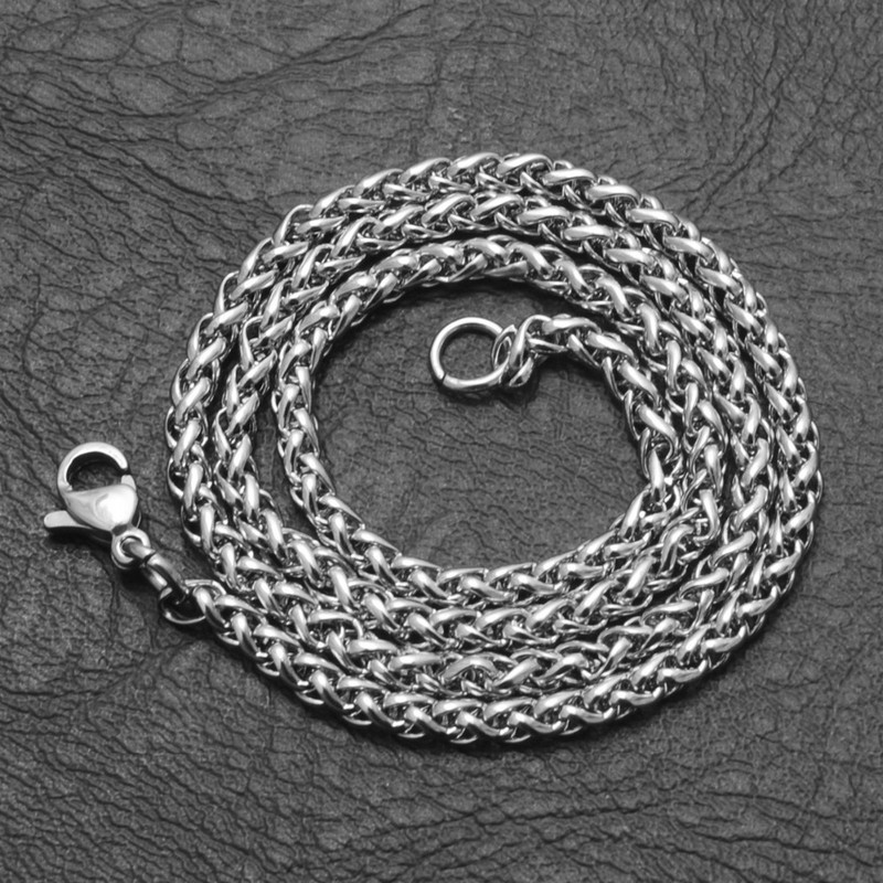 3/4/5/6mm rozsdamentes acél férfi nyaklánc nyaklánc 50/60/70/80 cm hosszú homár kapcsok női ajándék ékszer kiegészítők