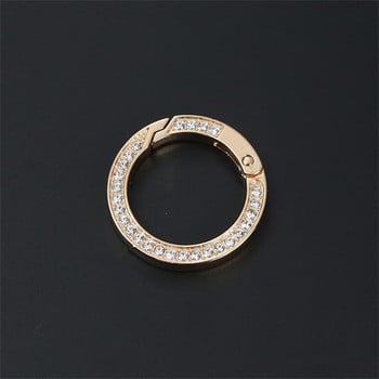 5 τμχ Διαμαντένιο κούμπωμα με κουμπωτά δαχτυλίδι με γάντζο καραμπίνερ για DIY μπρελόκ κοσμήματα Τσάντα χειροτεχνίας κατασκευή αξεσουάρ υλικού
