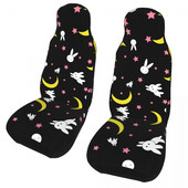 Moon Pattern autós üléshuzat Kawaii Anime Automobiles üléshuzatok alkalmas teherautók SUV vagy kisteherautó Auto Protector tartozékok 2PC