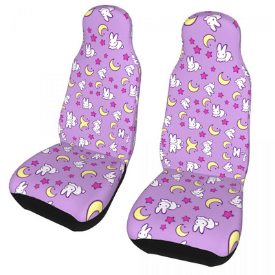 Moon Pattern autós üléshuzat Kawaii Anime Automobiles üléshuzatok alkalmas teherautók SUV vagy kisteherautó Auto Protector tartozékok 2PC