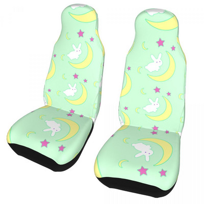 Moon Pattern autós üléshuzat Kawaii Anime Automobiles üléshuzatok alkalmas teherautók SUV vagy kisteherautó Auto Protector tartozékok 2PC