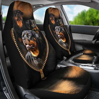 Калъфи за седалки за ротвайлер 4 Кучета Калъфи за седалки за животни Калъфи за седалки за кола, Персонализирани животни, Мандала стил, Персонализирани калъфи за предни седалки за кола