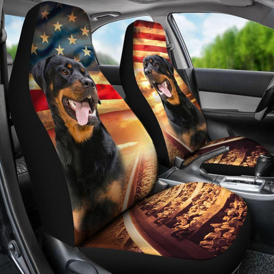 Rottweiler üléshuzatok4 Kutyák üléshuzatok Állati autós üléshuzatok, Animal Custom, Mandala stílusú, Egyedi első autós üléshuzatok