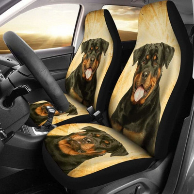 Rottweiler üléshuzatok4 Kutyák üléshuzatok Állati autós üléshuzatok, Animal Custom, Mandala stílusú, Egyedi első autós üléshuzatok