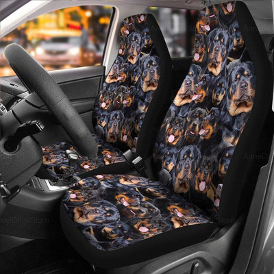 Rottweiler üléshuzatok4 Kutyák üléshuzatok Állati autós üléshuzatok, Animal Custom, Mandala stílusú, Egyedi első autós üléshuzatok