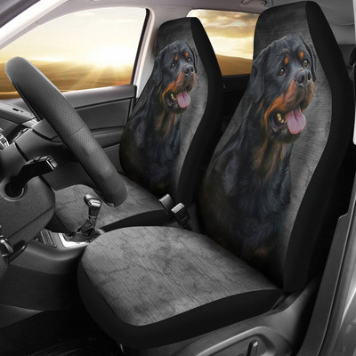 Rottweiler üléshuzatok4 Kutyák üléshuzatok Állati autós üléshuzatok, Animal Custom, Mandala stílusú, Egyedi első autós üléshuzatok