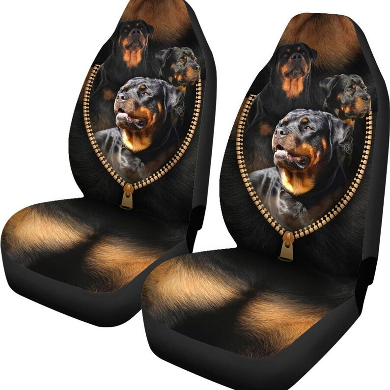 Rottweiler üléshuzatok4 Kutyák üléshuzatok Állati autós üléshuzatok, Animal Custom, Mandala stílusú, Egyedi első autós üléshuzatok