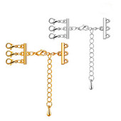 2Sets Multi Strand Homár kapcsok Hosszabbító Lánc Nyaklánc Karkötő Csatlakozók Horgok Barkács ékszerkészítési Kellékek Kiegészítők
