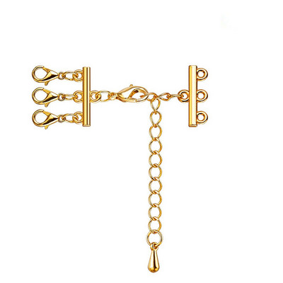 2Sets Multi Strand Homár kapcsok Hosszabbító Lánc Nyaklánc Karkötő Csatlakozók Horgok Barkács ékszerkészítési Kellékek Kiegészítők