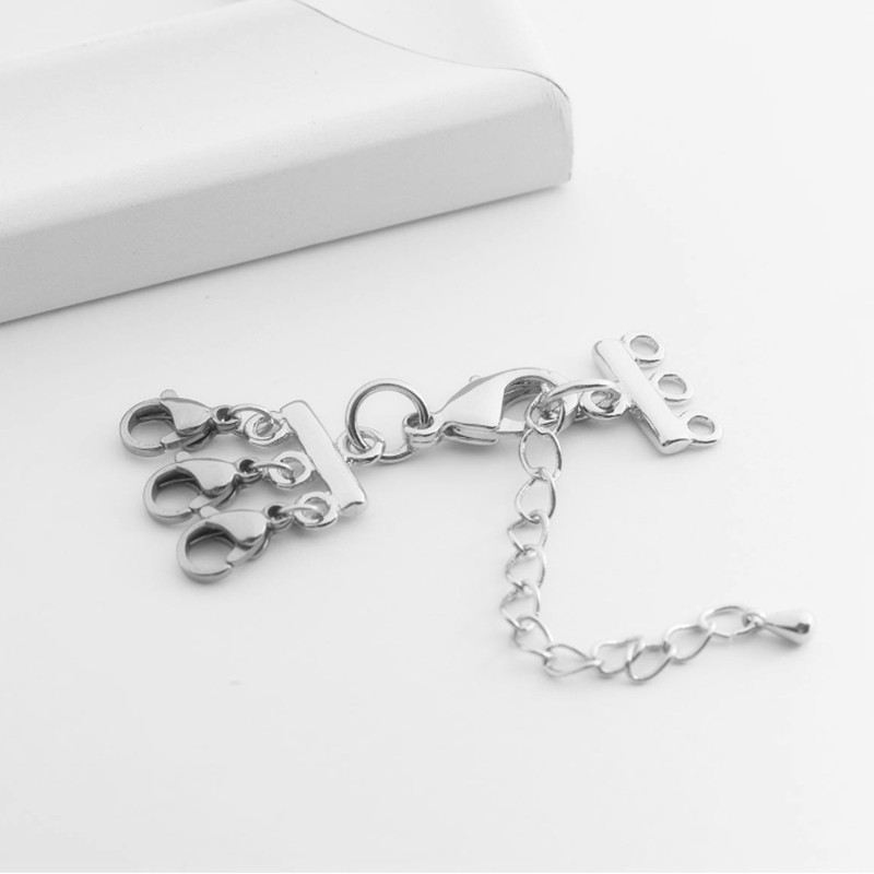 2Sets Multi Strand Homár kapcsok Hosszabbító Lánc Nyaklánc Karkötő Csatlakozók Horgok Barkács ékszerkészítési Kellékek Kiegészítők