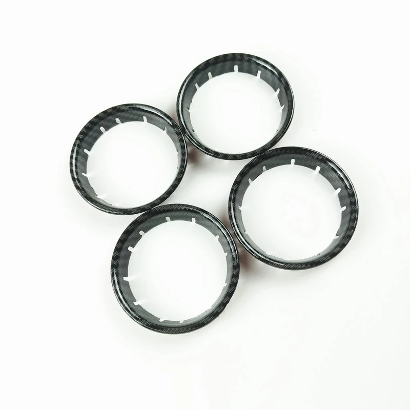 Pentru Audi A3 8V RS3 2016-2019, culoare fibră de carbon, cercuri de aerisire interioară, consola centrală, garnitură pentru cadru de aer condiționat