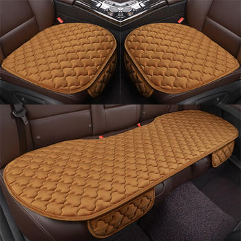Χειμερινό βελούδινο κάλυμμα καθίσματος αυτοκινήτου Universal εμπρός πίσω πίσω, ζεστό βελούδινο μαξιλάρι μαξιλαριού, αντιολισθητικό πλενόμενο προστατευτικό αυτοκινήτων