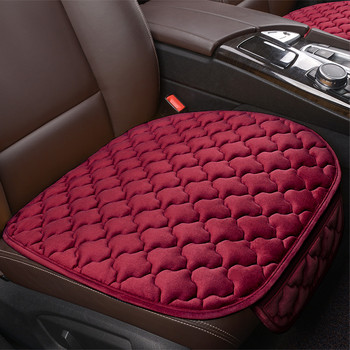 Χειμερινό βελούδινο κάλυμμα καθίσματος αυτοκινήτου Universal εμπρός πίσω πίσω, ζεστό βελούδινο μαξιλάρι μαξιλαριού, αντιολισθητικό πλενόμενο προστατευτικό αυτοκινήτων