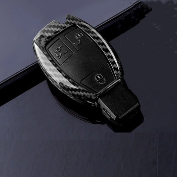 Калъф за автомобилен ключ в стил въглеродни влакна за Mercedes Benz ABCE CLA GLA S Class W204 W203 W211 W212 W176 AMG Автоаксесоари