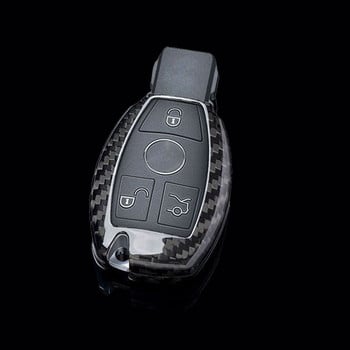 Калъф за автомобилен ключ в стил въглеродни влакна за Mercedes Benz ABCE CLA GLA S Class W204 W203 W211 W212 W176 AMG Автоаксесоари