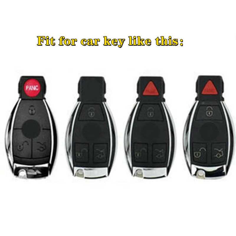 Süsinikkiust stiilis auto võtmekaane ümbris Mercedes Benz ABCE CLA GLA S klassile W204 W203 W211 W212 W176 AMG autotarvikutele