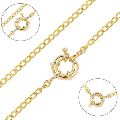 5 τμχ Copper Sailor Clasps Connector Fit Charm βραχιόλια End κούμπωμα DIY Jewelry Making Findings Στρογγυλό κούμπωμα κολιέ με κλείδα