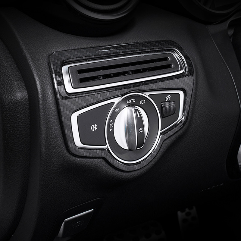 Dizajn automobila Tipke prekidača prednjih svjetala Ukrasni poklopci Unutarnja oprema Naljepnica za Mercedes Benz W205 C klasa GLC Auto pribor