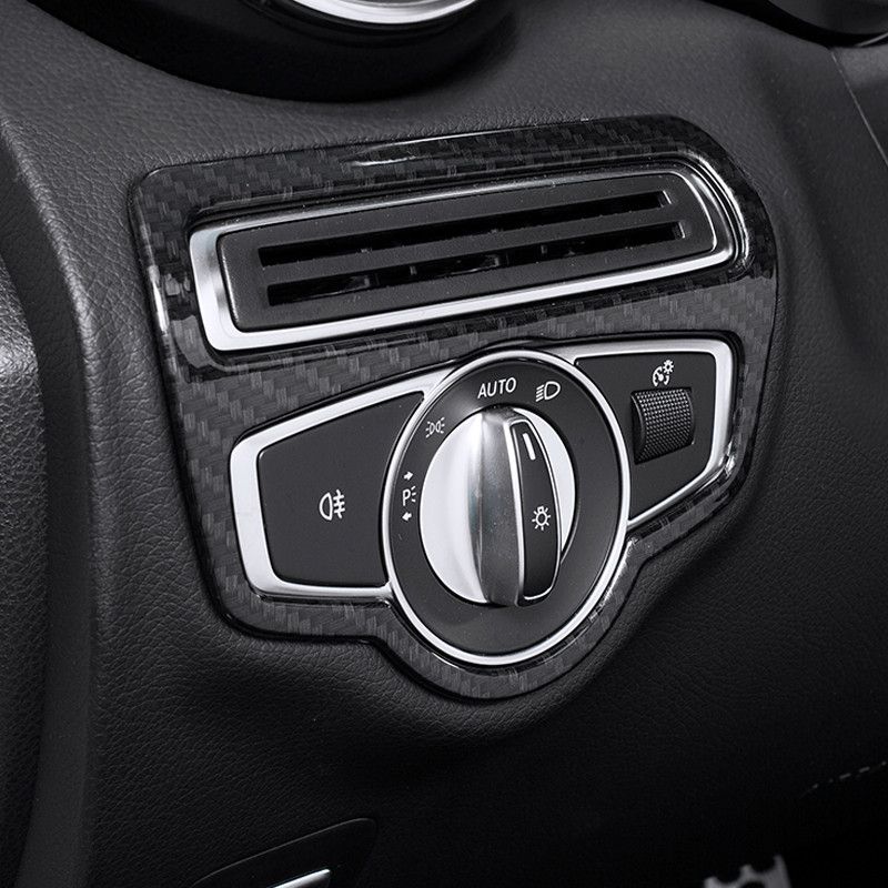 Dizajn automobila Tipke prekidača prednjih svjetala Ukrasni poklopci Unutarnja oprema Naljepnica za Mercedes Benz W205 C klasa GLC Auto pribor