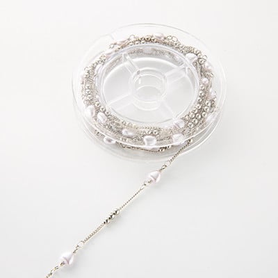 1M KC Gold Copper Alien Heart Crystal Pearl Round Ball Beads Chain for βραχιόλια Κολιέ Αστραγάλοι Κοσμήματα Κατασκευή DIY Αξεσουάρ