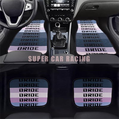 4 ΤΕΜ. Universal jdm Racing Cluture Πατάκι δαπέδου αυτοκινήτου Αξεσουάρ εσωτερικού χώρου με στυλ αυτοκινήτου ΝΥΦΗ Προστατευτικό προστατευτικό ποδιών δαπέδου χαλί