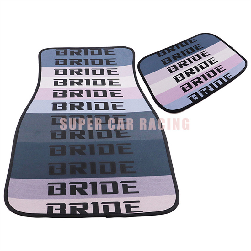 4 DB Univerzális jdm Racing Cluture autós padlószőnyeg autóstílusú belső kiegészítők BRIDE szőnyegpadlóvédő lábpárna