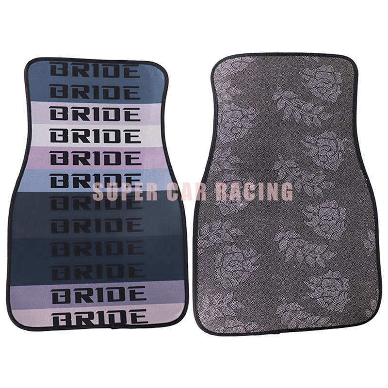 4 DB Univerzális jdm Racing Cluture autós padlószőnyeg autóstílusú belső kiegészítők BRIDE szőnyegpadlóvédő lábpárna