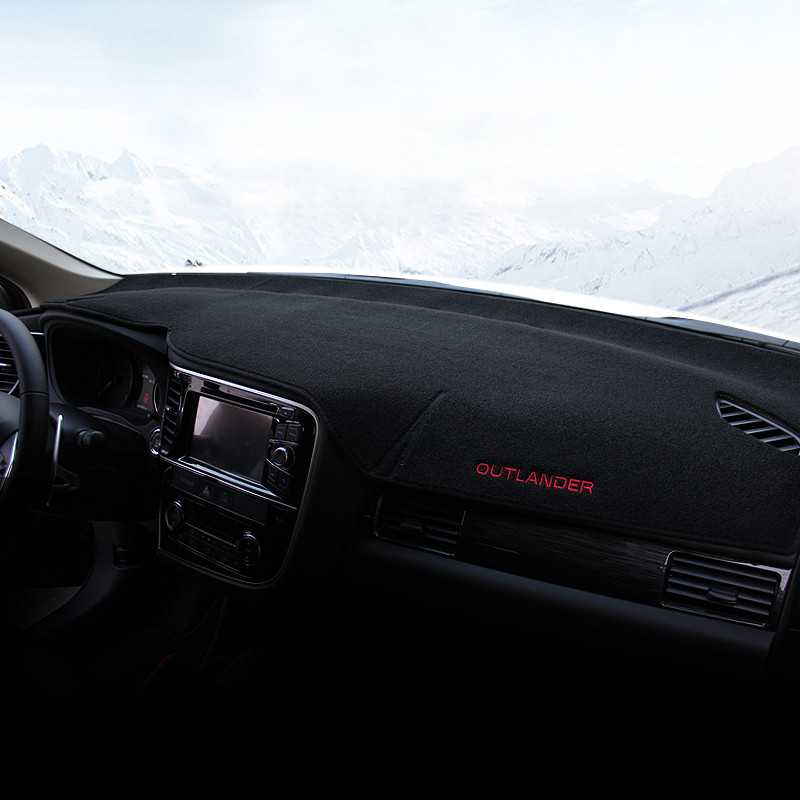 Auto armatuurlaud Väldi valguspadjakesi näidiku platvormi lauakatte matt Vaibad Mitsubishi Outlander 3 jaoks 2013-2018 2019 2020 2021