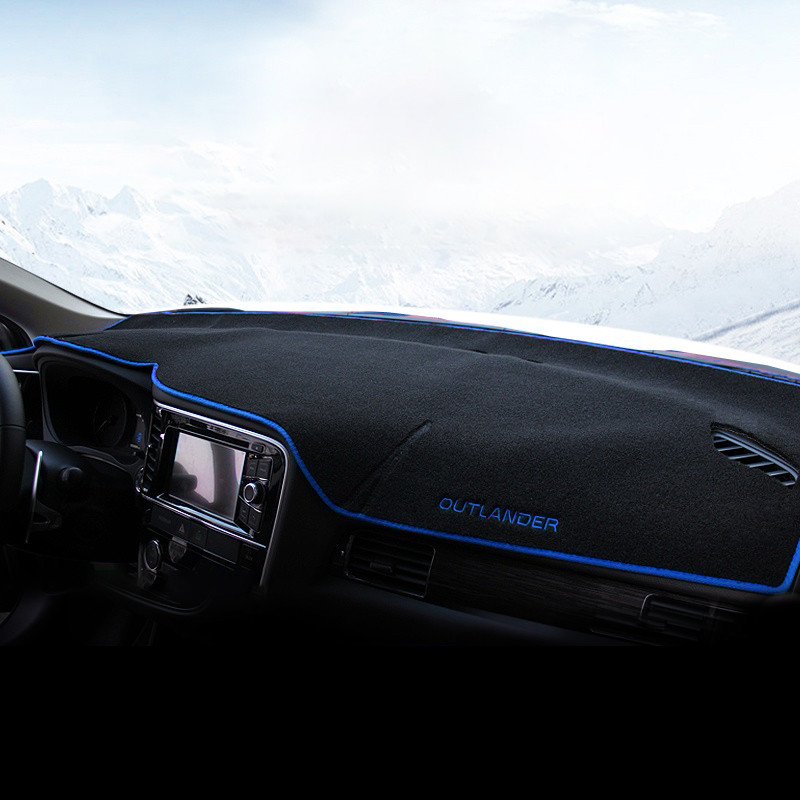 Auto armatuurlaud Väldi valguspadjakesi näidiku platvormi lauakatte matt Vaibad Mitsubishi Outlander 3 jaoks 2013-2018 2019 2020 2021