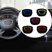 Auto alumiiniumsulamist rooliratta rõnga raami kaane kaunistus salongikleebis Autode tarvikud Audi A3 A4 A6 C7 A7 Q5 Q7 jaoks