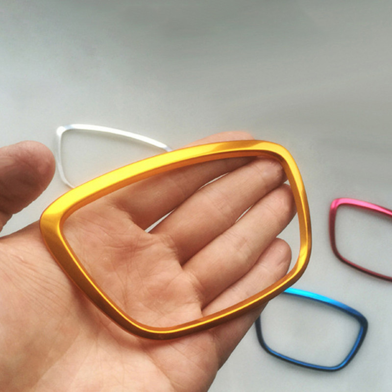 Auto alumiiniumsulamist rooliratta rõnga raami kaane kaunistus salongikleebis Autode tarvikud Audi A3 A4 A6 C7 A7 Q5 Q7 jaoks