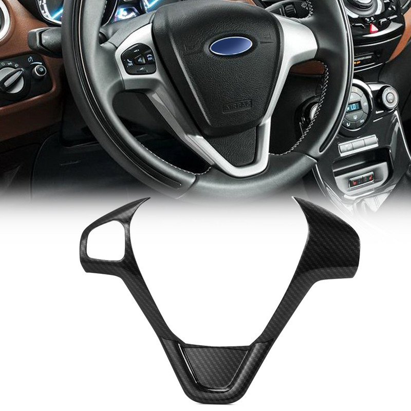 autó Tartozékok Autó kormánykerék burkolatok díszmatrica Ford New Fiesta MK7 2009-2017 Ecosport 2012-2017
