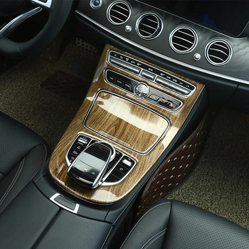 Автомобилна конзола за скоростен панел Рамка на конзолата за скоростен лост Панел на капака за Mercedes Benz E-Class W213 2016-18 ABS въглеродни влакна